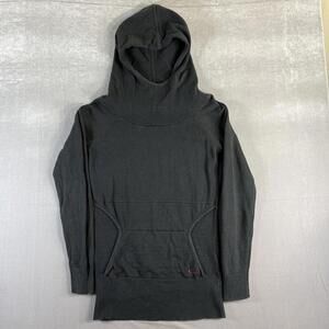 Vintage Oakley Hoodie Womens Small Black Ribbed Gorpcore Snowboard Y2K 2000s